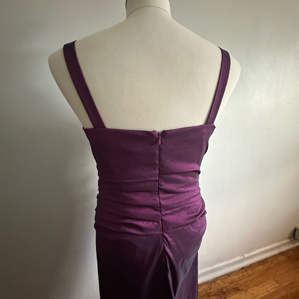Metallic Purple Ruche Dress - Picture 2 of 7